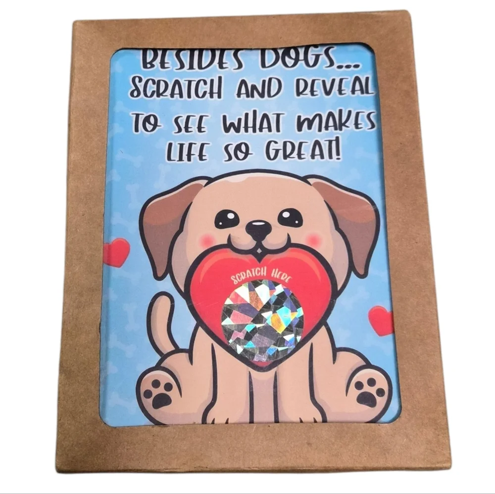 Scratch Off Greeting Card Set 12 Cards Cute Animals w Envelopes Stickers New